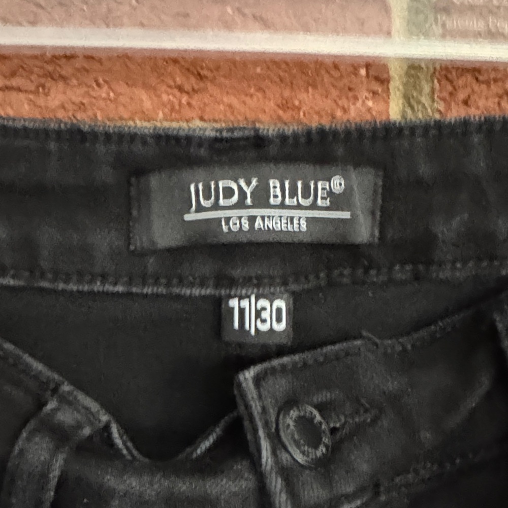 Judy Blue Los Angeles Skinny Dark Black Jeans - Picture 5 of 10